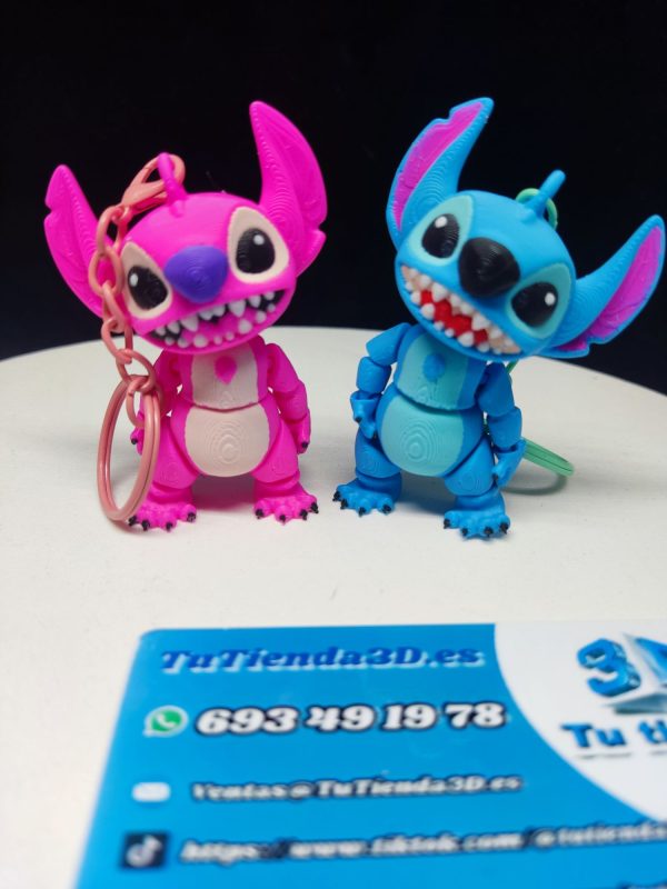 Llavero Articulado de Stitch Rosa - Imagen 6