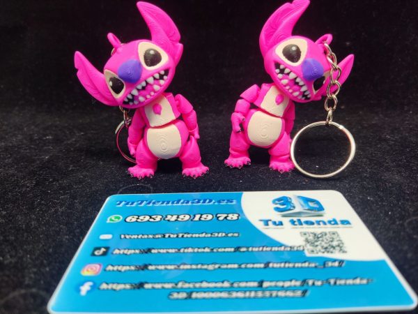 Llavero Articulado de Stitch Rosa - Imagen 4