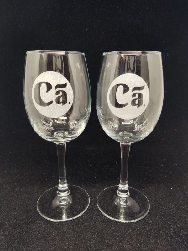Pareja de copas de vino grabadas - Imagen 6