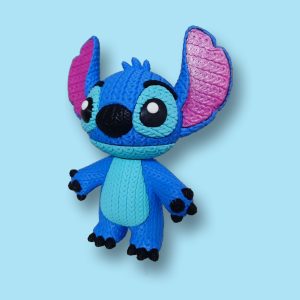 Figura de Stitch Efecto Crochet
