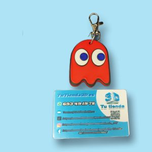Llavero Pacman fantasma Rojo