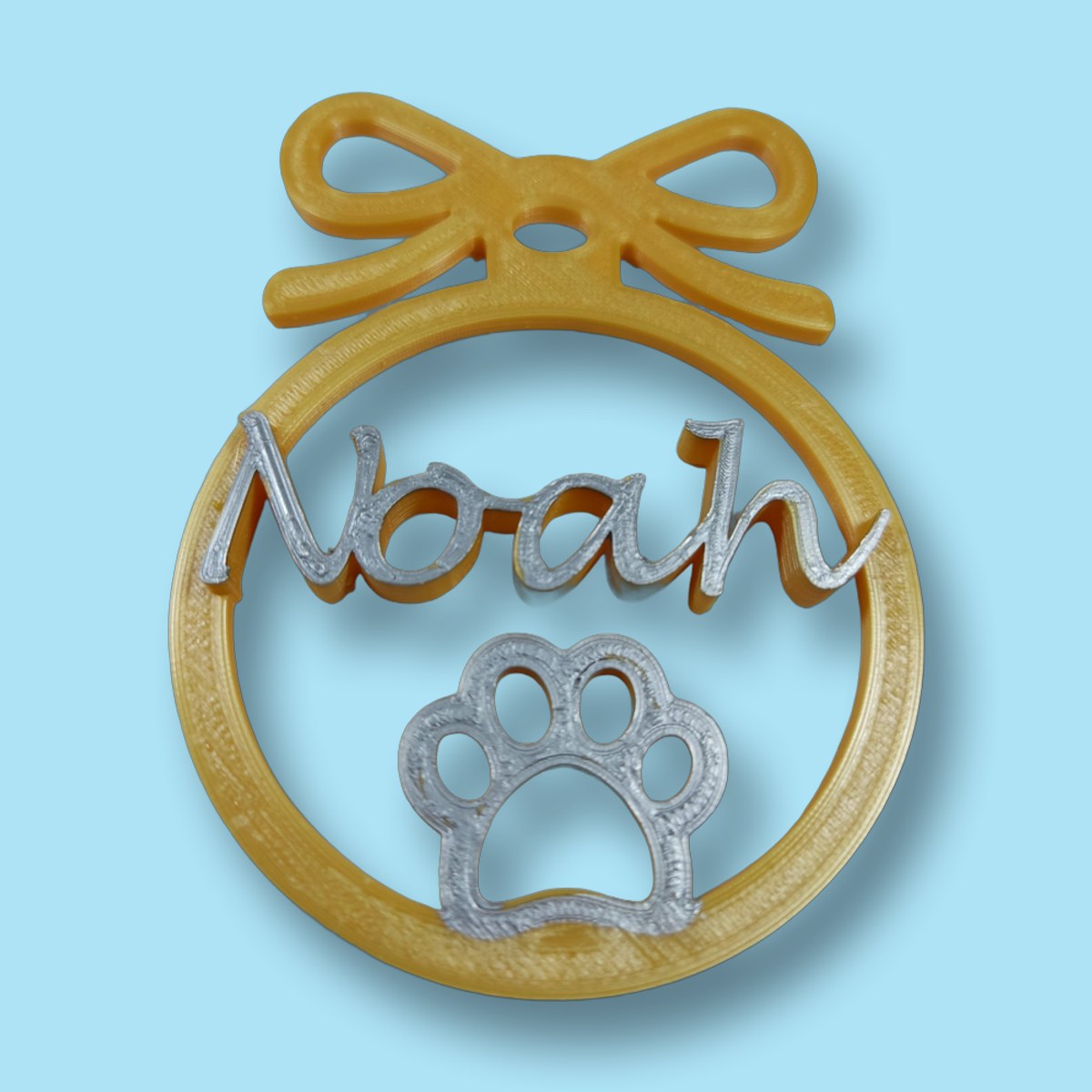 Bola de Navidad personalizada plana Mascota (perro)