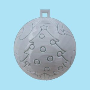 Bola de Navidad con árbol pintado