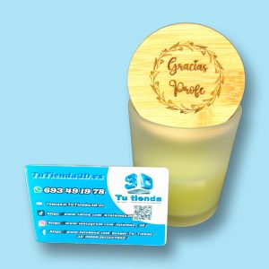 Vela perfumada con tapa Bambú