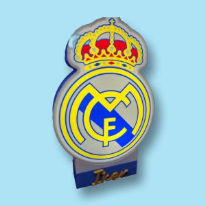 Lámpara Nocturna Led blanco Real Madrid Personalizada