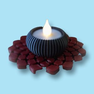 Porta velas de led
