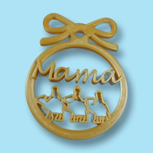 Bola de Navidad personalizada plana Reyes Magos