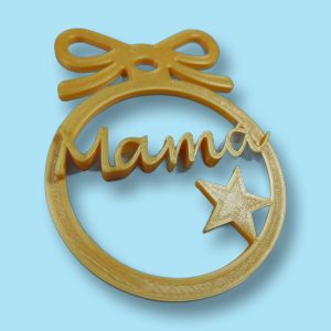 Bola de Navidad personalizada plana Estrella