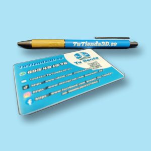 Bolígrafo Bambú y Azul personalizado