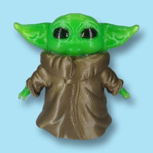 Figura de baby Yoda en 2 colores