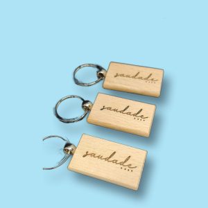 Llavero Madera Bambú personalizado rectangular