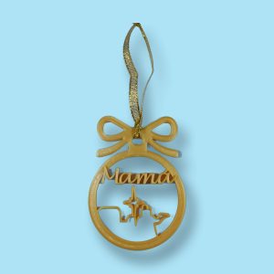 Bola de Navidad personalizada plana paisaje navideño
