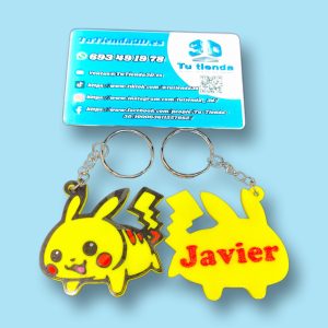 Llavero Pokémon Pikachu personalizado