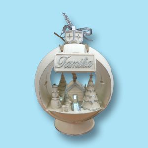 Bola de Navidad centro de mesa (pueblo)