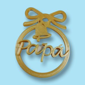 Bola de Navidad personalizada plana Campana