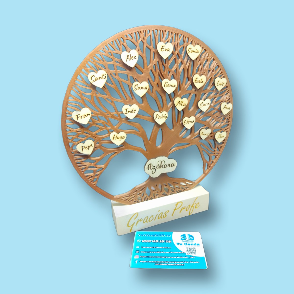 Árbol de la vida Personalizado con nombres Madera