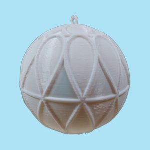 Bola de Navidad con lazos en relieve